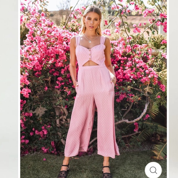 Show Me Your Mumu Brighton Jumpsuit in Primrose Silky Dots - Picture 1 of 3